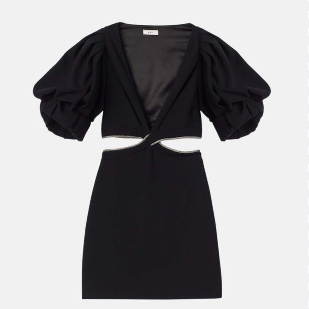 A.L.C. Black Dress with Silver Details